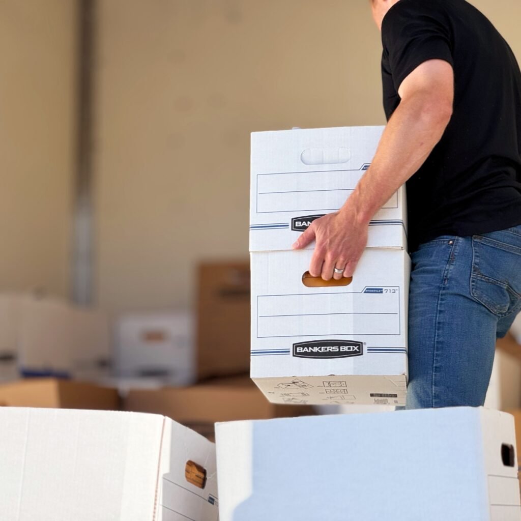 handling bankers boxes