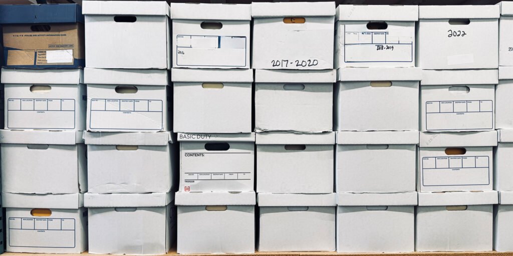 bankers boxes